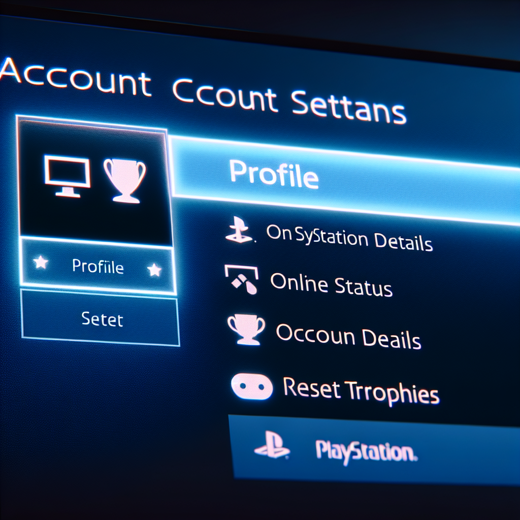 can you reset trophies on a ps4 account