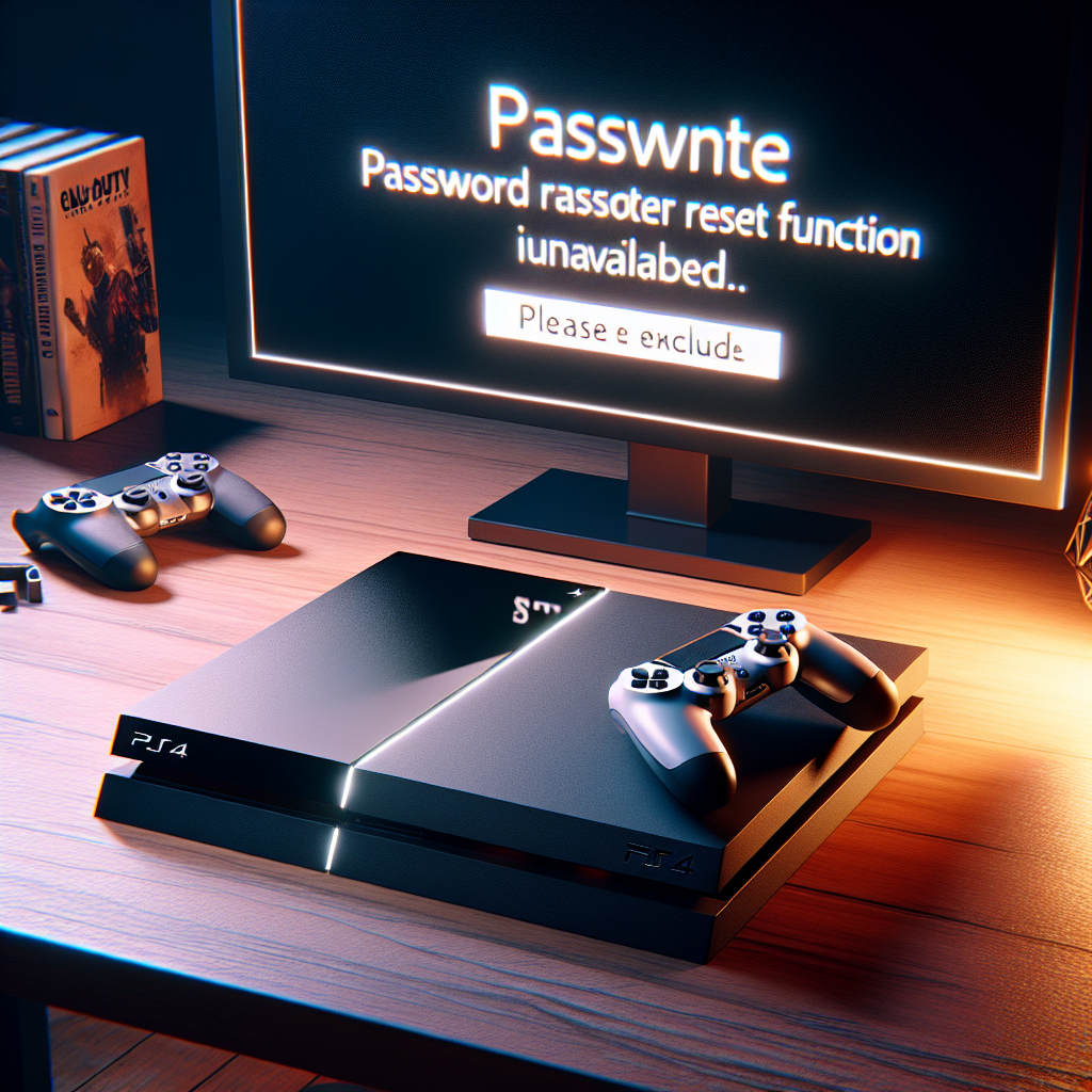 cant reset password on ps4