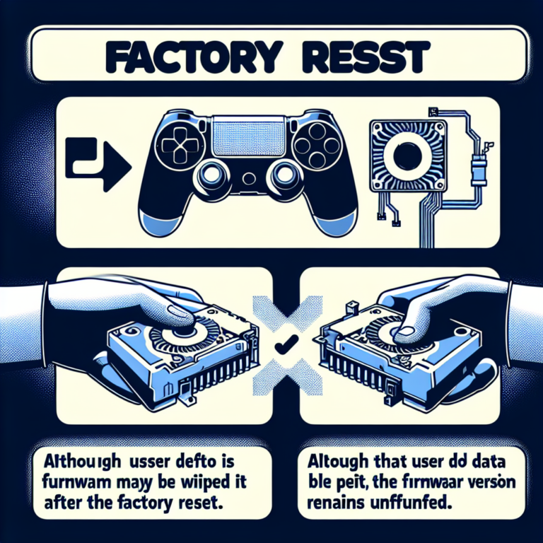 does factory resetting a ps4 change the firmware