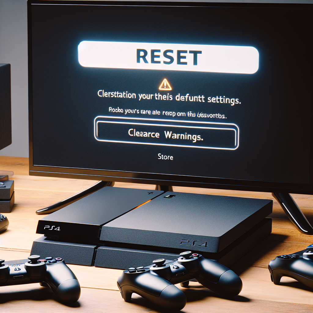 does resetting defaults wipe ps4