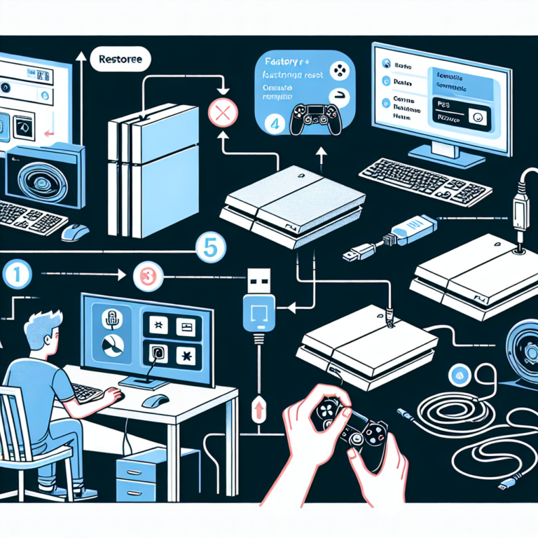 how can you factory reset ps4 using your computer