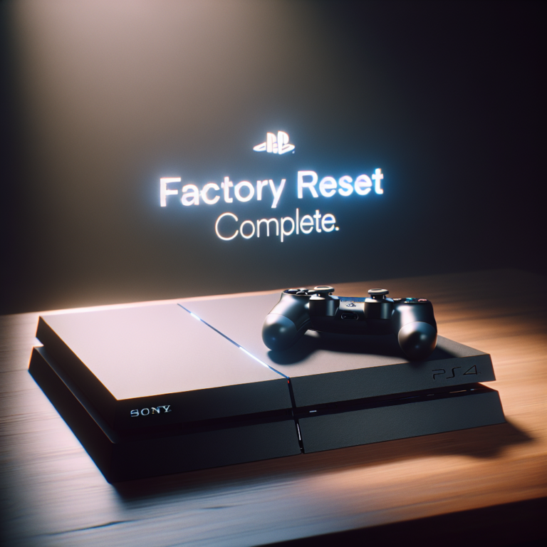 how do i know when ps4 factory reset is complete